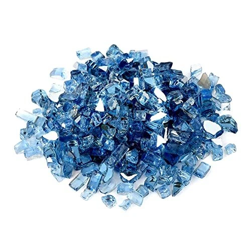 VIDRIO DE FUEGO para pozo de propano chimenea reflectante rocas azul del Pacífico 10 lb SKYFLAME
