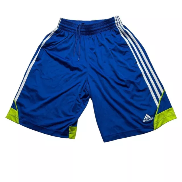 Adidas Mens Blue Sports Shorts Gym Running Football Spring Summer Size Small 26”