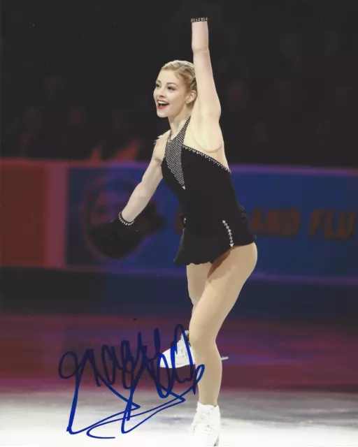 USA OLYMPIC FIGURE SKATER GRACIE GOLD SIGNED 8x10 PHOTO D W/COA OLYMPICS SKATING