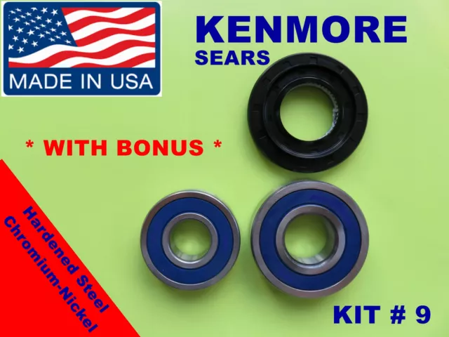 FRONT LOAD WASHER,2 TUB BEARINGS AND SEAL, Kenmore,Sears, KIT # 9