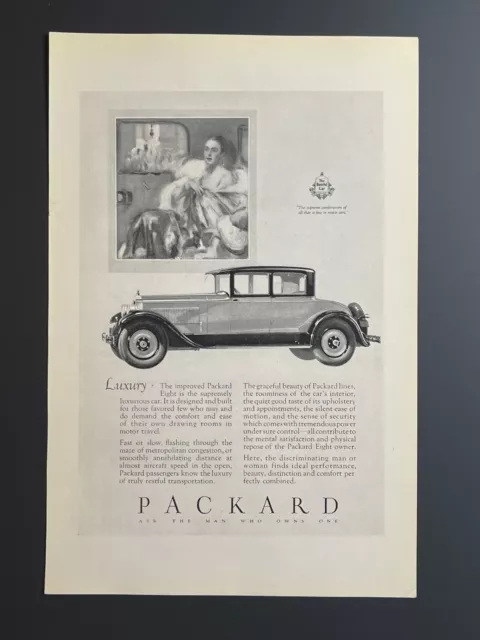 1927 Packard Luxury Coupe Car - Original Print Advertisement (10 x 6.5)