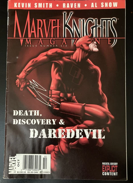 MARVEL KNIGHTS Magazine #6 MCU 2001 VG Daredevil Punisher Inhumans Kevin Smith