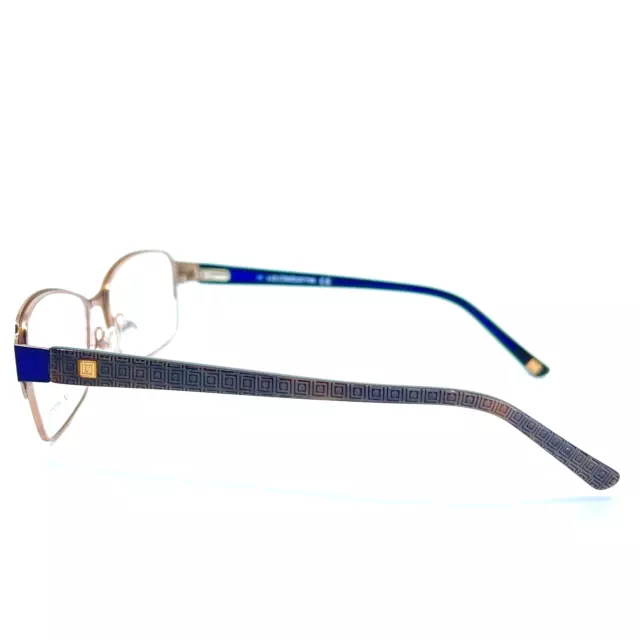 Liz Claiborne Eyeglasses L622 0DA4 Blue Gold Rectangular Frame 54[]17 135 mm 3