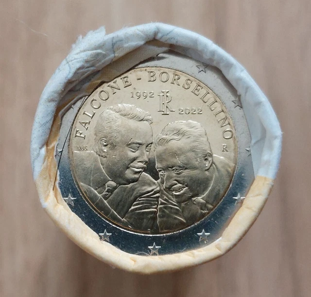 2 euro 1 roll Italy Italien 2022 Giovanni Falcone and Paolo Borsellino