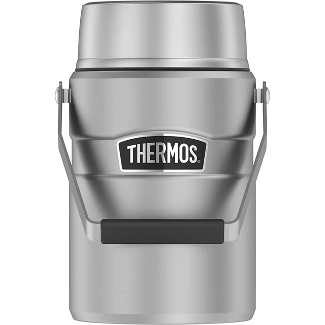 THERMOS 47 OZ Stainless King Big Boss Food Jar w/ 2 Inner Containers