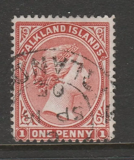 Falkland Islands 1891-1902 1d Pale red SG 23 Fine used.