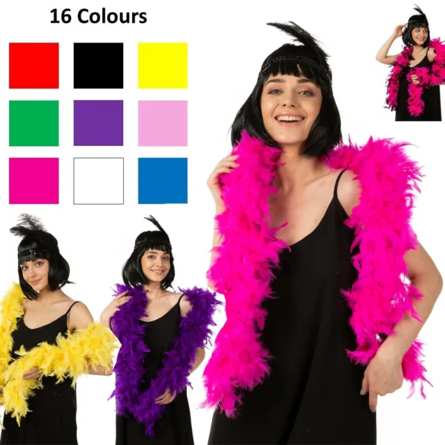Thick Feather Boa Costume Fancy Dress Flapper 1920s Accessories Garland 60 Gram