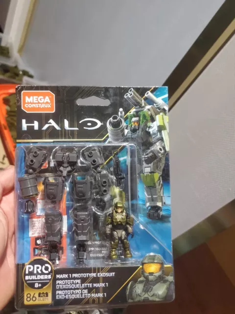 Mega Construx Halo Micro Action Figure Set Mark 1 Prototype Exosuit 86 pcs