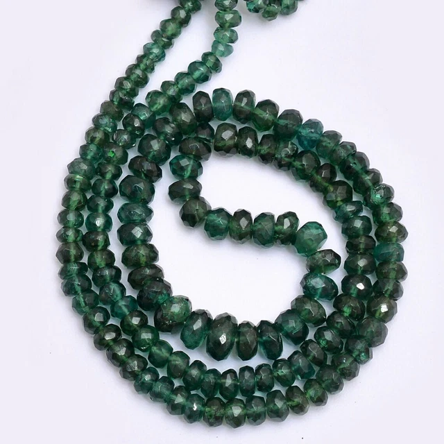 Naturel AAA Vert Apatite Rondelle à Facettes 4mm-6mm Précieux Perles 16 " CM
