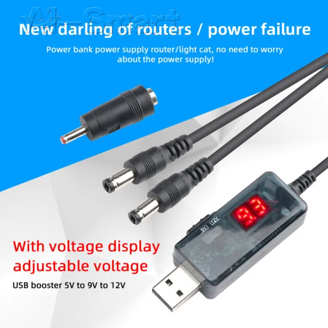Power boost line USB DC5V a 9V 12V cavo adattatore tensione step up 1A step-up