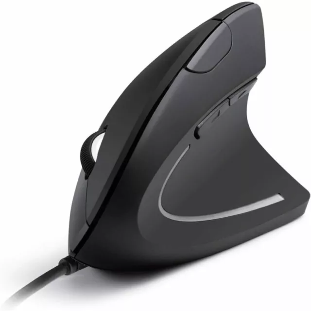 Anker USB Wired Vertical Mouse Ergonomic Optical 1000 / 1600 DPI 5 Buttons