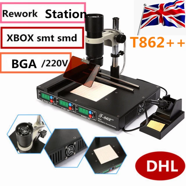 Stazione Di Rilavorazione A Infrarossi T862++ Per Saldature BGA SMD SMT, Perfetta Per Riparare Xbox E Schede Elettroniche - Foto 5