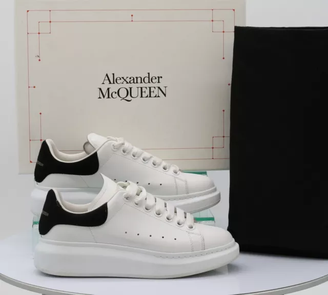 Alexander Mcqueen Larry Womens Trainers Uk 3.5 Eu 36.5 White Black Rrp £420 Gr