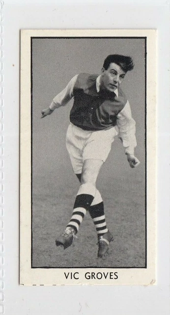 1956 D C Thomson Wizard Famous Footballers set 24 #9 Vic Groves, Arsenal