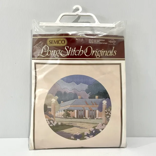 Semco Long Stitch Originals Kit - Grand Old Homestead 3301 0004 - House Flowers