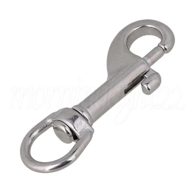 304 70mm Stainless Steel Swivel Eye Bolt Snap Hook Working Load Limit Thick Hook