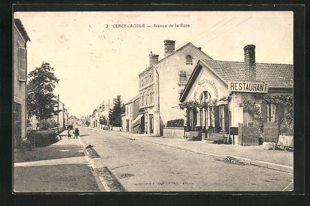 CPA Cercy-la-Tour, Avenue de la Gare 1909