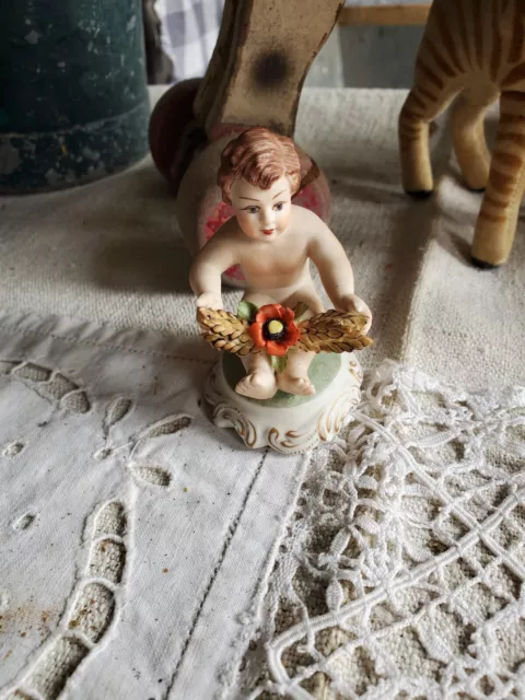 Figurine  Porcelaine Biscuit Enfant  Capodimonte