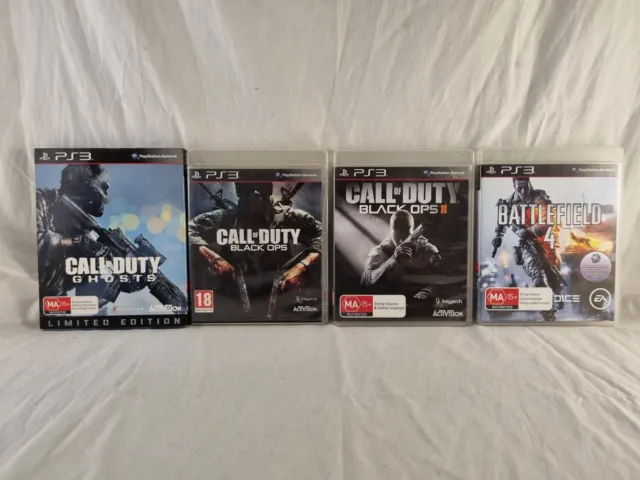 Call of Duty Pack Black Ops 1 & 2, Ghost & Battlefield PS3 Game Bundle