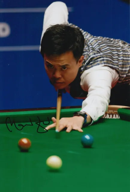 Marco Fu Hand Signed 12X8 Snooker Photo Proof 4.