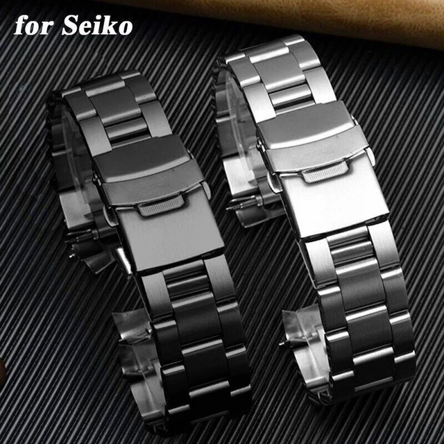 Curved Stainless Steel Bracelet Replacement Watch Band Fit Seiko7S26 SKX007 013 - Foto 5