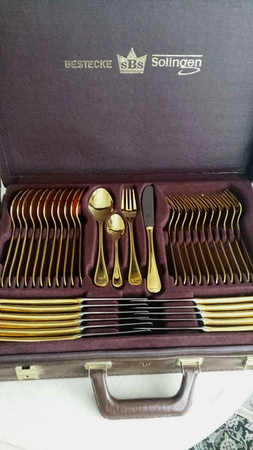 Besteck Sbs Solingen Modell Wien 23/24 Karat Hartvergoldet Wert SBS BESTECK SOLINGEN Modell 6300 " Venedig" 70 tlg. Hartvergoldet 23/24