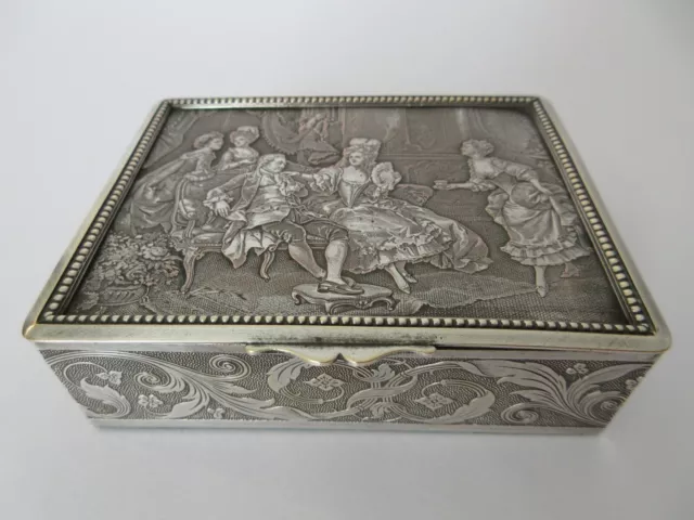 Ancien Coffret A Bijoux Metal Argente/Roi Et Courtisanes/Joaillerie/Jewelry Box