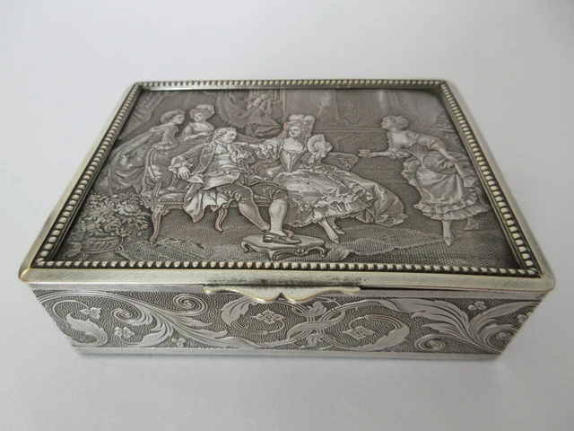 COFFRET A BIJOUX METAL ARGENTE/JOAILLERIE/JEWELRY BOX (Décoretout31) EUR 40,00 - PicClick FR