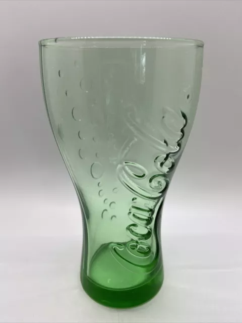 2019 McDonald's Ltd. Edition Arc Coca-Cola Green Bubble Glass 12 oz. 5.7 In Tall