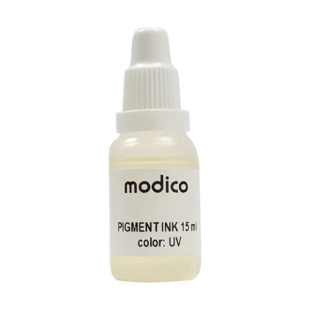 Modico Genius Stempelfarbe UV Schnelltrocknend 15ml Flasche zum nachfüllen
