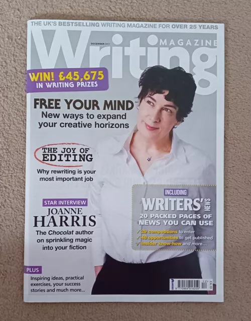 Writing Magazine December 2017 with Best-Seller Chocolat Author Joanne Harris