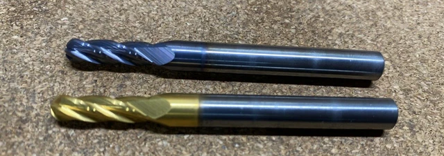 Garr .194 Diameter Solid Carbide Endmills .192/.194, 1/4" Shank - Lot of 2