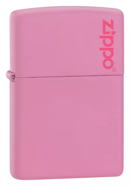 Zippo Windproof Pink Matte Lighter With Logo, 238ZL, New In Box