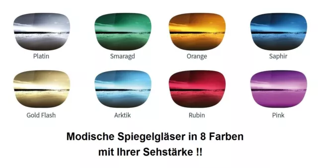 2 Brillengläser Kunststoff Sonne 1,5 oder 1,6 Verspiegelt mit Ihrer Glasstärke !