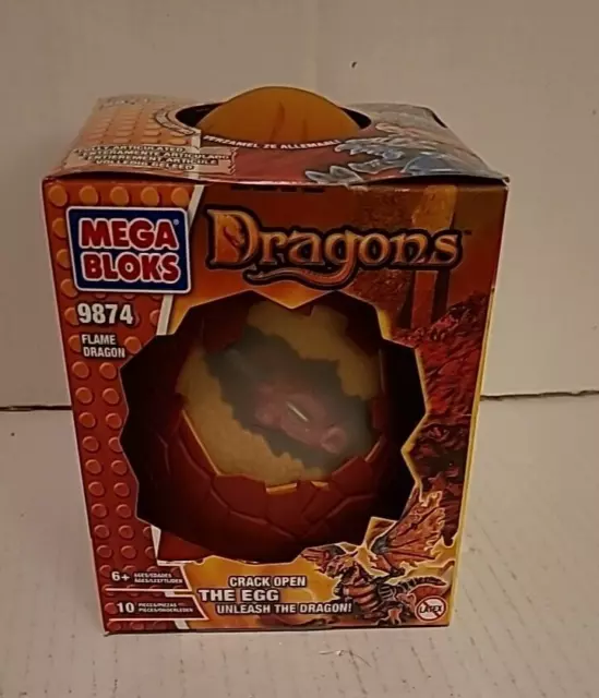 Mega Bloks Dragon 9874 Flame Dragon Toy Figure - New - Retired.