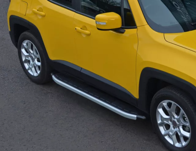 Aluminium Side Steps Bars Running Boards To Fit Jeep Renegade (2015+)