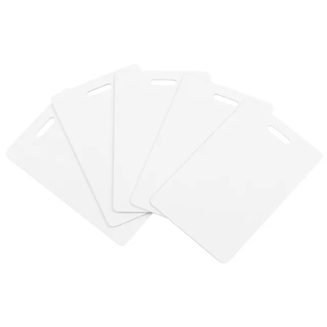 20 Pack Premium Blank PVC Cards with Slot Punch on Short Side - Vertical5330