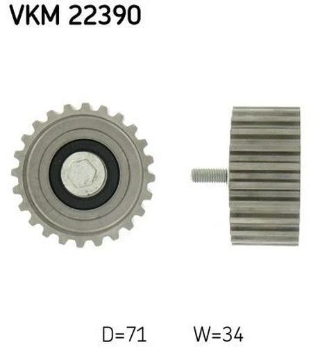 SKF Poulie renvoi / transmission courroie de distribution VKM 22390 71mm 34mm