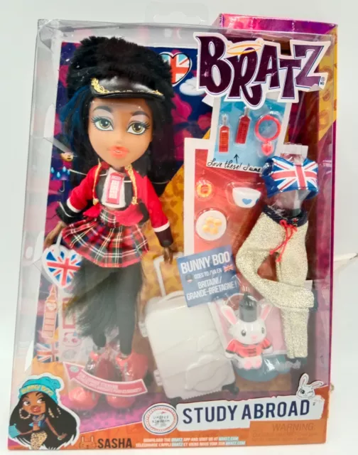 Poupée Bratz Doll Study Abroad Sasha To UK Bunny Boo Goes To Britain London Nrfb