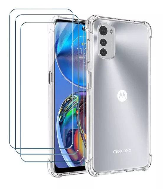 Coque Etui Housse + Verre Trempé pour Motorola Moto E13 E20 E22 E30 E32 E40 G22
