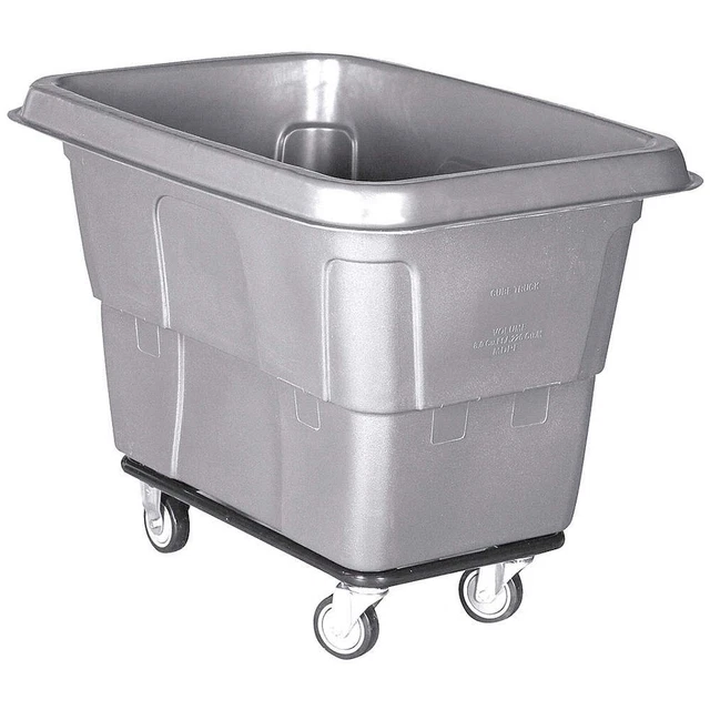 GRAINGER APPROVED 36FL10 Cube Truck,MDPE,Gray,8.0 cu. ft.