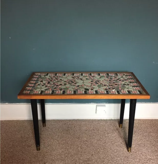 Mid-Century Danish Mosaic Tiled Side Table