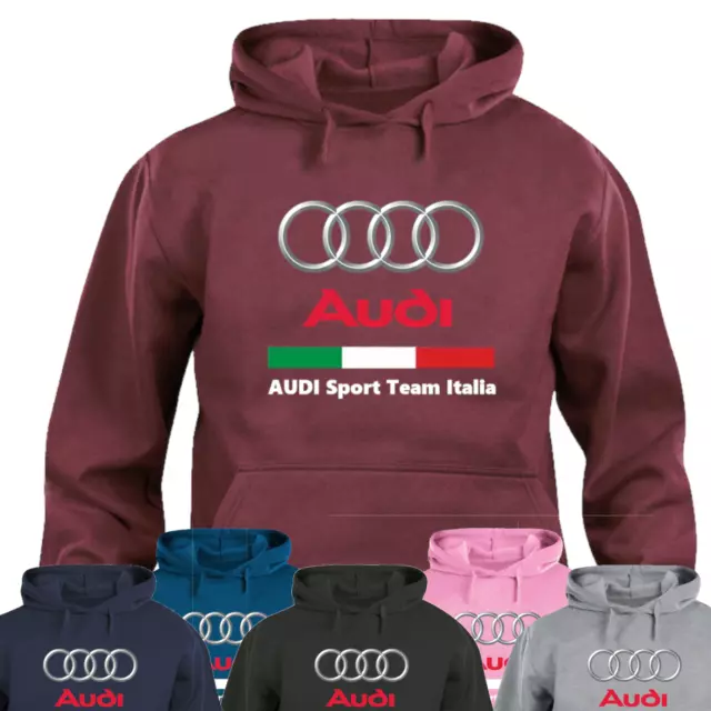 Felpa con cappuccio personalizzata Maglia manica lunga Audi Racing