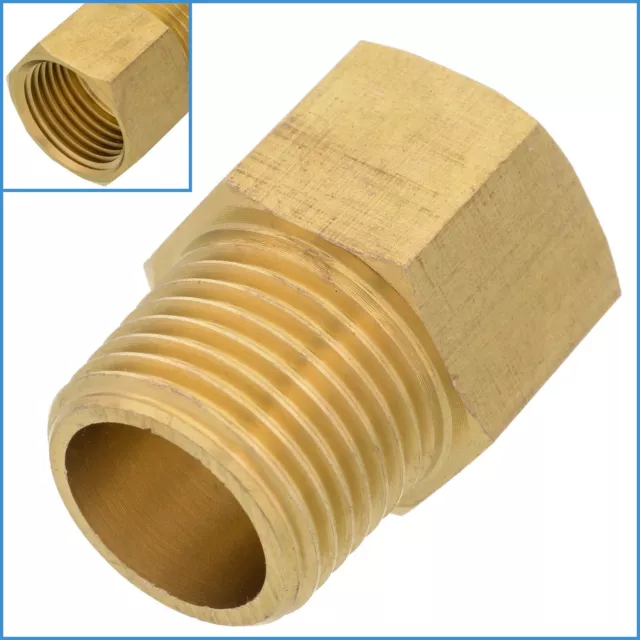 Brass 1/2" NPT Male To 1/2" BSP Female Adapter Pipe Fitting Connector Parallel