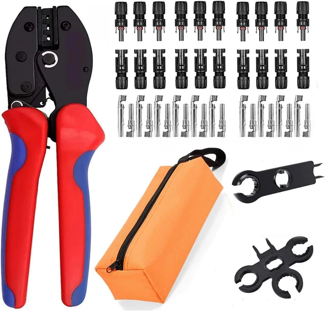 Set 15 Paia Connettori Solari Con Spine - Plug &amp; Play Per Impianti Fotovoltaici, IP67