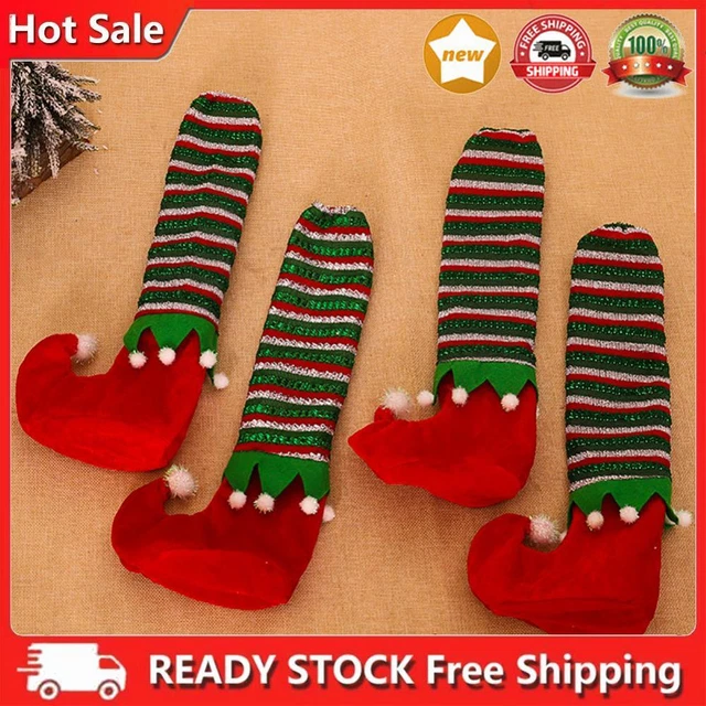 Christmas Table Leg Covers Socks Reduce Noise Elves Chair Leg Socks Party Favors