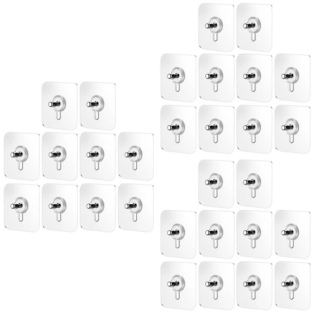 30 pcs Wall Hook Hanger Wall Wall Seamless Hook for Hanging No Drilling Nails