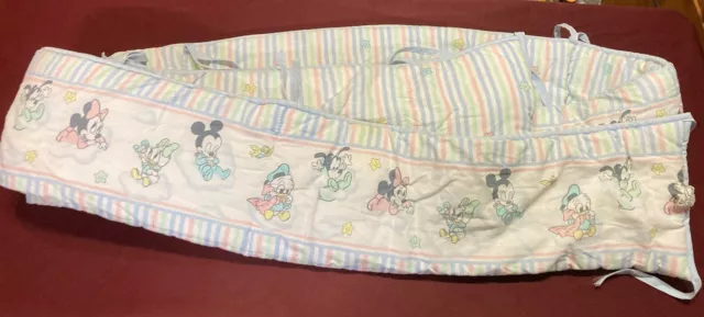 Vintage 1990’s Disney Babies Crib Decor by Dundee Mills   9 X 158 Inches