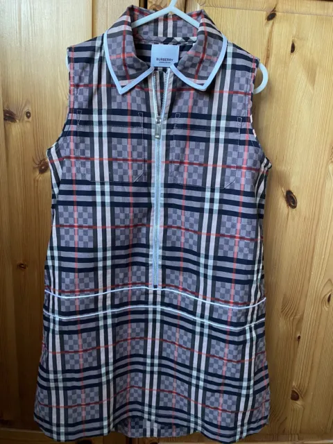 Girls Burberry Pink Check Dress Age 8 Years Excellent Condition