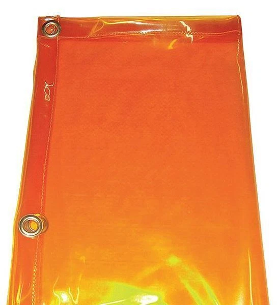 WESTWARD Welding Curtain, 6 ft. W, 6 ft., Ylw Org 22RN57